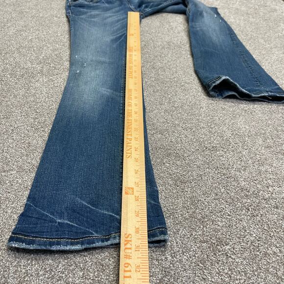 y2k grunge streetwear Mek Denim Portland boot jeans 27x30.5 dark wash western - Picture 7 of 12